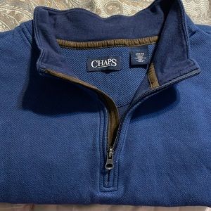 Chaps Navy blue mens long sleeve pull over sweater. Lovingly worn size 4XB $30